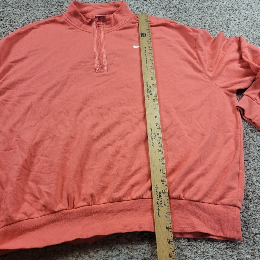Nike Sportswear Sweatshirt Womens XL Coral Patterned 1/4 Zip Pullover Oversized - Picture 5 of 7